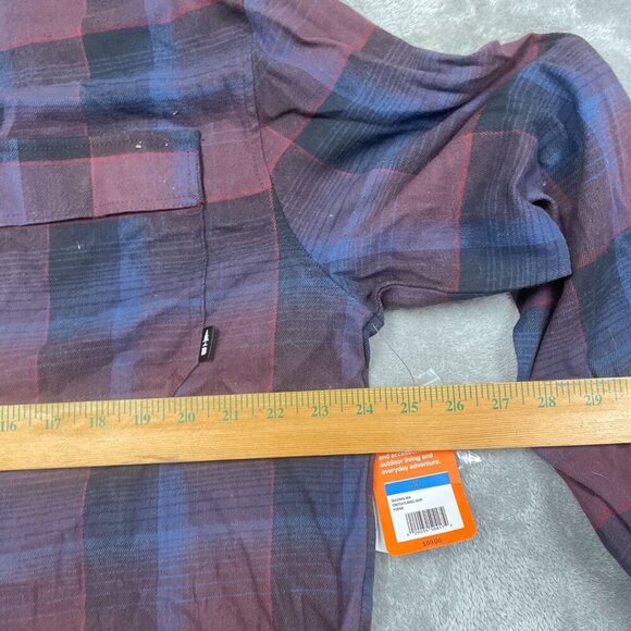 Bass Outdoor XL Stretch Flannel Shirt Fudge Plaid Long Sleeve Button-Up NWT 6430 - Picture 6 of 8